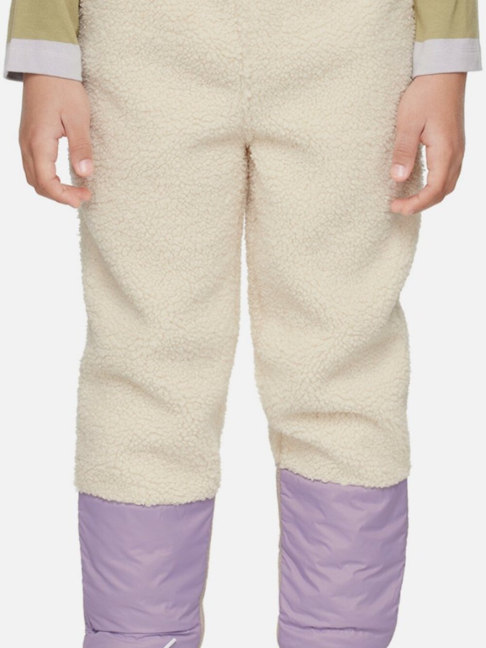 K-Way Kid's Beige Purple Kael Orsetto Sherpa Sweatpants Size 6Y